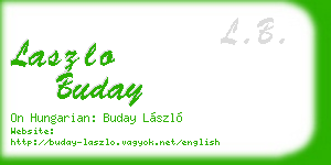 laszlo buday business card